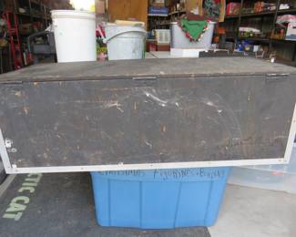 Lot 442. 44" x 18" x 14 1/2" wooden box with handles