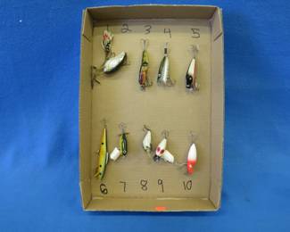 Lot 264. Ten vintage lures as described: