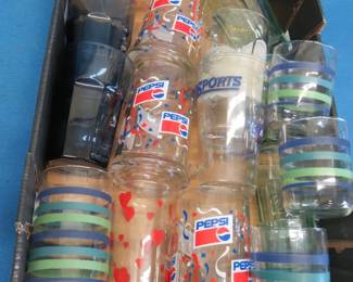 Lot 209. Vintage barware and kitchen glasses