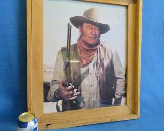 Lot 315. John Wayne framed picture. No glass