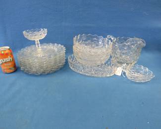 Lot 474. Fourteen pieces of Fostoria American Nappy glassware