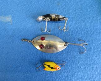 Lot 431. Three vintage lures:
