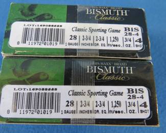 Lot 276. Pinnacle bismuth 28 gauge.&nbsp; {#}4 shot.&nbsp; Two full boxes of 10 each.&nbsp; 20 total rounds.