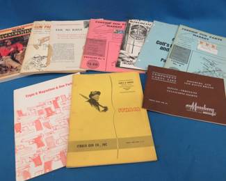 Lot 167. Gun part catalogs and more