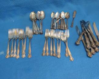Lot 220. Incomplete set of Rogers Bros silverplate flatware