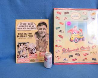Lot 317. Reproduction posters:   Babe Ruth and Kiddie Car