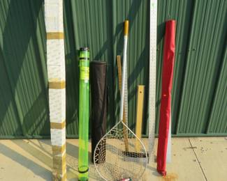 Lot 443. Straight-edge, axe, fishing nets, and more