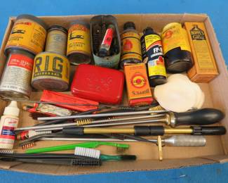 Lot 280. Gun cleaning chemicals and equipment
