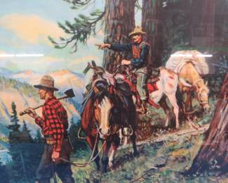 Lot 101. Vintage Philip R. Goodwin print.&nbsp; 18" x 15".  Glass is cracked.