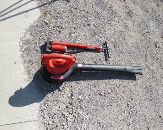 Lot 347. Black and Decker electric leaf blower and a tire pump
