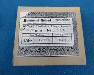 Lot 370. Fifty .50 caliber primers