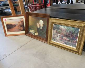 Lot 397. Wall art as described: