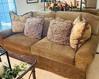 Beautiful day water fowl feather duck down large sofa with matching pillows and custom made pillows