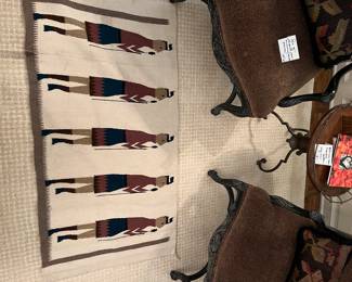 Hand woven wool Yea rug I. Excellent condition. 57” x 29”