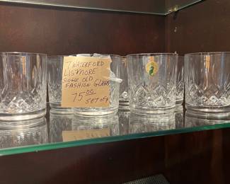 Waterford Old Fashion crystal bar glasses