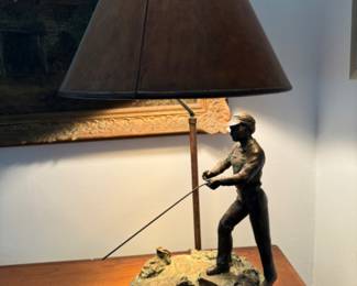Maitland-Smith bronze lamp
