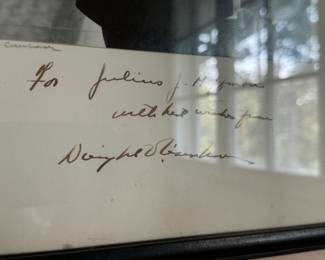 Autographed photo of Dwight Eisenhower inscribed to Julius J. Hoffman - perhaps Judge Julius J. Hoffman?