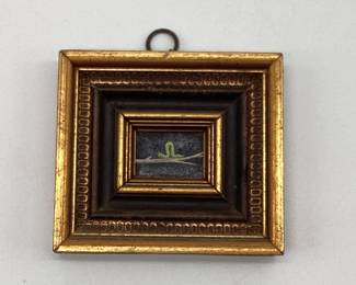 Inchworm Miniature Oil on Board