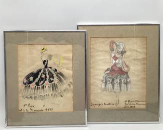 Freddy Wittop 1930s Costume Sketches