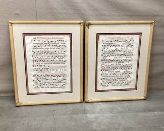 Antique Antiphonal Vellum Sheet Music
