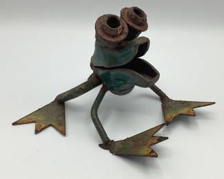 Folk Art Metal Frog