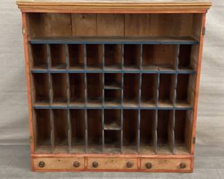 Primitive Cubby Hole Hutch Top