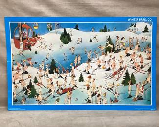 Skier's Paradise 1979 Nude Poster