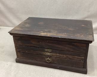 Antique Toolbox for Woolley Hardware Hartford Conn