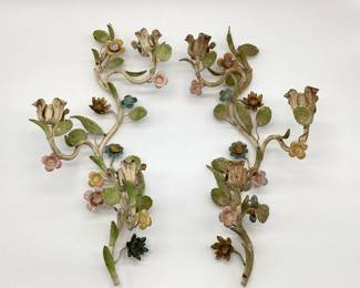 Italian Tole Sconces