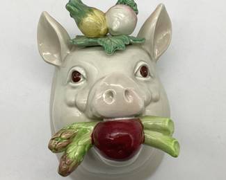 Fitz & Floyd French Market Pig Wall Pocket