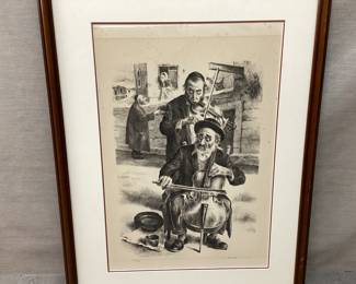 Itshak Holtz Signed Lithograph