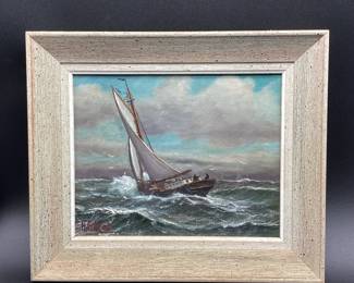 Alfred Gabali Oil on Board