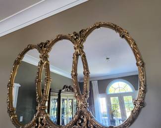 Stately Oval Triple Mirror
