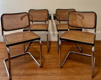 (8) Stendig Cesca Chairs, Chrome Legs (2 armchairs)