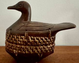 Carved Duck Trinket Box