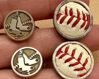 Red Sox Sterling Cufflinks