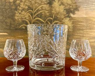 (2) Waterford Brandy Snifters & Marquis Champagne Bucket