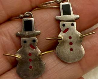 Snowman Earrings