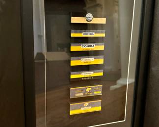 Framed Cohiba Cigar Bands