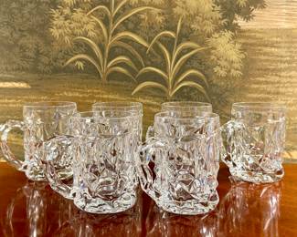 (6) Tiffany & Co. "Rock Cut" Beer Mugs