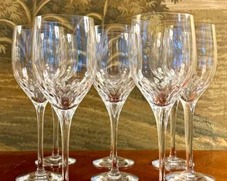 (8) Orrefors Wine Glasses