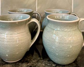 (4) Simon Pearce Mugs
