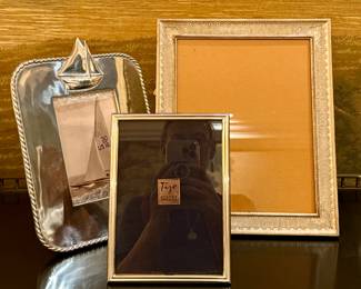 Mariposa, Sterling Silver, & Hand Painted Leather (Italy) Frames