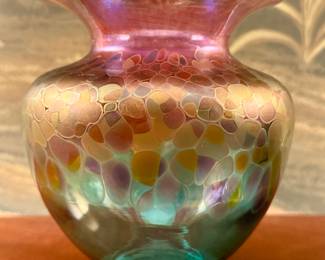 Art Glass Vase, Signed