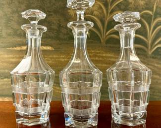 (3) Cut Crystal Cruets