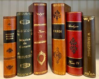 Leather Bookends (Made in Italy) - We have two sets!