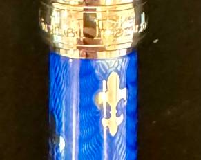 Michel Perchin Fleur de Lis Enamel & Sterling Silver Ballpoint Pen