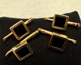14K Gold & Onyx Cufflinks
