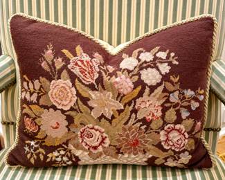 Needlepoint Down Pillow