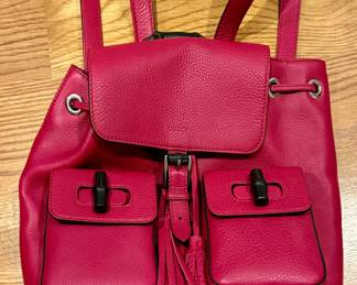 Gucci Bamboo Tassel Leather Backpack